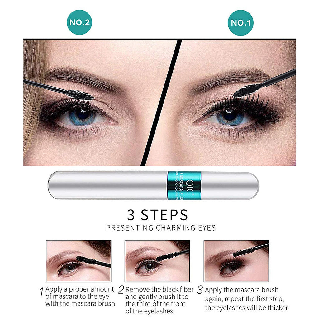 QIC Double-Ended Silk Fiber Mascara – Waterproof & Lengthening Silk Fiber Mascara Oasis Select