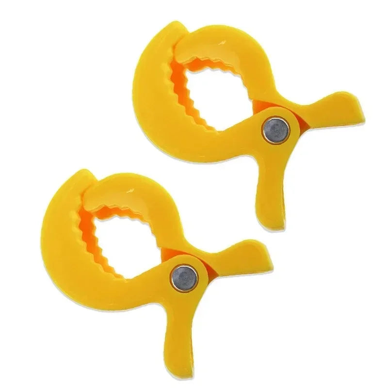 4/2PCS Baby Stroller Clamp Alligator Clip Pram Peg Portable Stroller Hook Baby Car Seat Clips Toddler Baby Stroller Accessories Oasis Select Yellow 2pcs