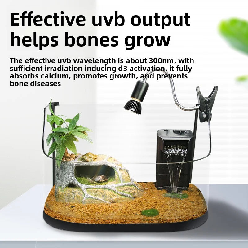 UVB UVA LED Reptile Basking Lamp for Turtles & Lizards | 3W