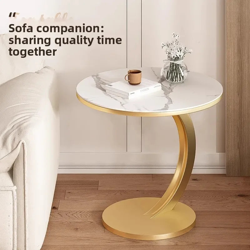 Coffee table marble side table sofa side table balcony small round table bedside table creative corner table small table Oasis Select