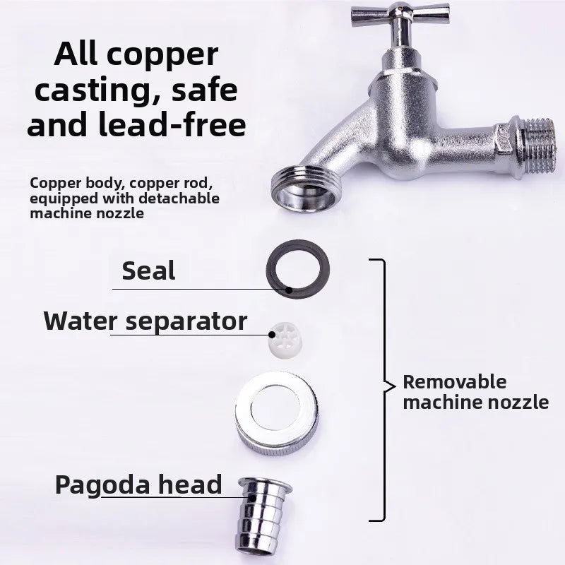 copper Slow Boiling Faucet, Male Thread Bronze Antique Brass with Handle, Faucet Petcock Tap Oasis Select