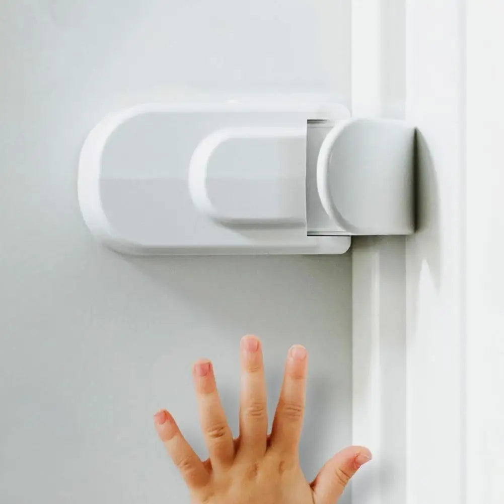 Snap-On Child Safety Door Lock – No Adhesive, Tool-Free