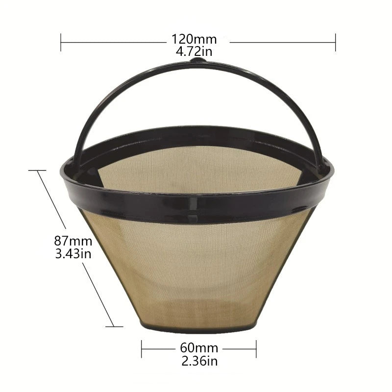 1/3pcs Cone Shape Permanent Coffee Filter Mesh Basket Stainless Steel Reusable Kitchen Coffeeware Coffee Filters Tea Brewer Oasis Select