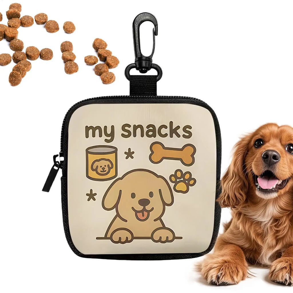 Portable Dog Treat Training Bag with Hook & Zipper