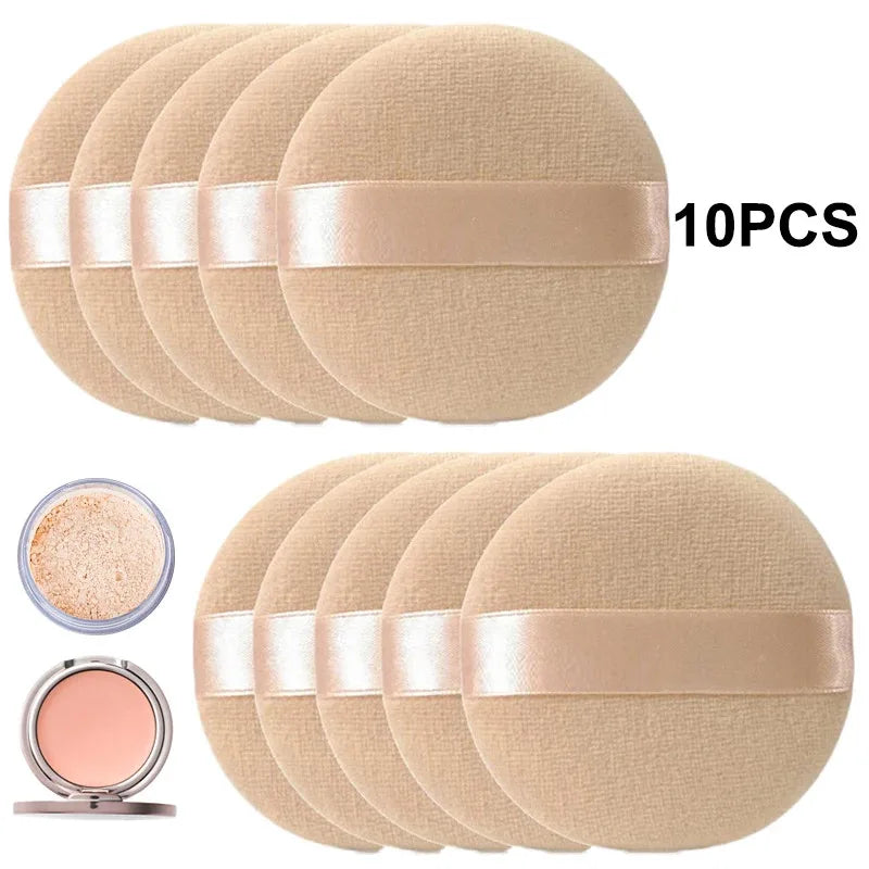 1/2/3/4pcs Soft Velvet Makeup Sponge Loose Powder Cosmetic Puff Double-sided Face Makeup Sponge Concealer Wet Dry Makeup Tools Oasis Select