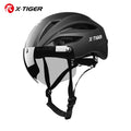 X-TIGER Cycling Helmet Lightweight One-piece Helmet Breathable With Magnetic Goggles Head Safety Helmet MTB Road Bike Helmet Oasis Select Black Magnetic lens