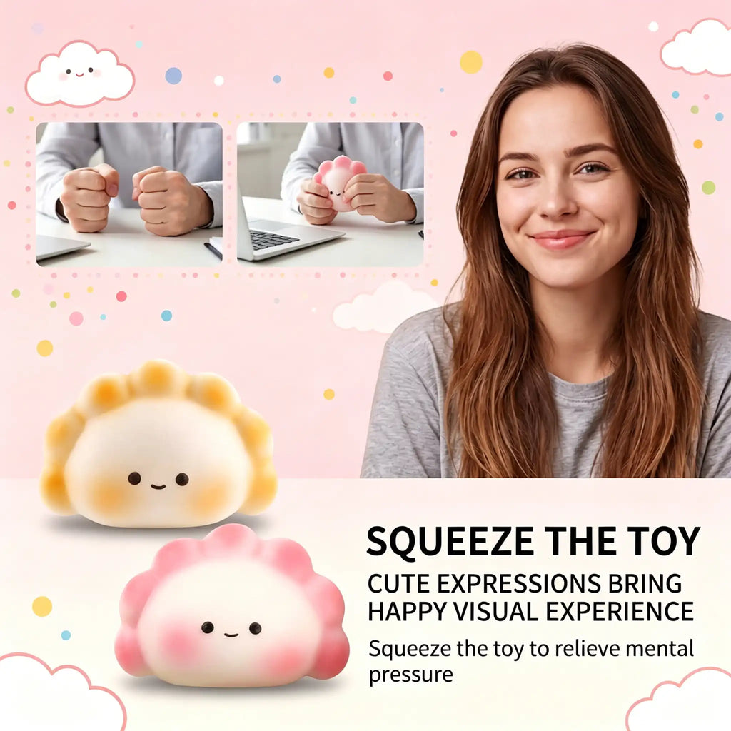Cute Dumpling Toys Sensory Stress Reliever Fidget Tool for Anxiety &focus Desk Sensory for & Anti-Anxiety Squeeze Party gift Oasis Select