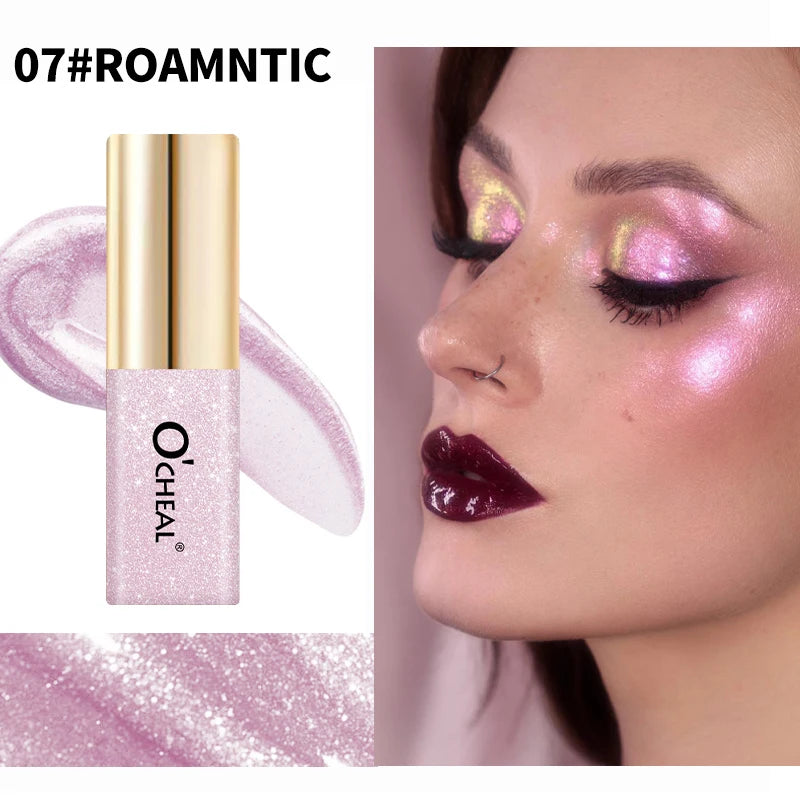 O’cheal Liquid Eye Shadow Neck Diamonds Shiny Waterproof Charming Silkworm Shimmer Eye Makeup Cosmetics Glitter Highly Pigmented Oasis Select 07