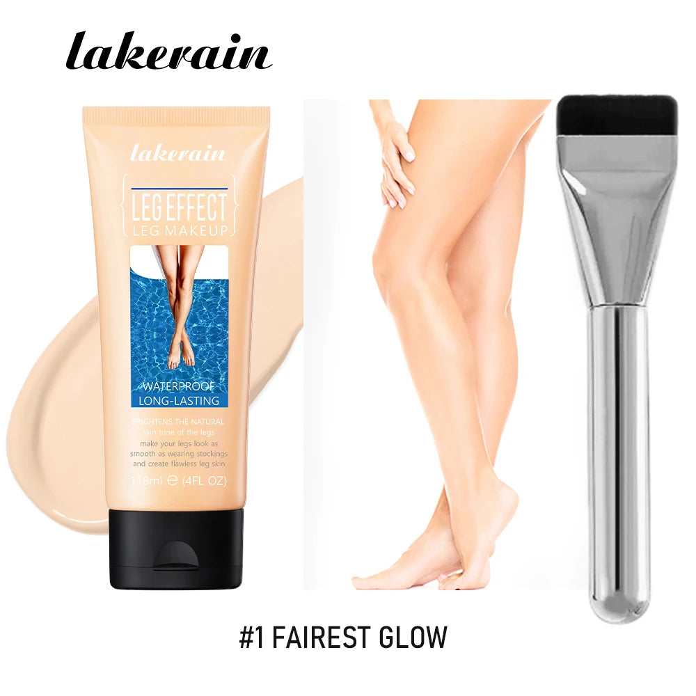 116ml Medium Bronze Body Tanning Cream Leg Makeup Foundation With Brush Waterproof Long Lasting Even Skin Tone Body Makeup Oasis Select 1fairest