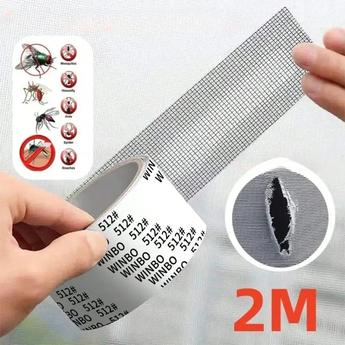 5 Pieces Self Adhesive Window Screen Repair Tape Anti Mosquito Net Patch Door Curtain Hole Subsidy Repair Mesh Tape Oasis Select