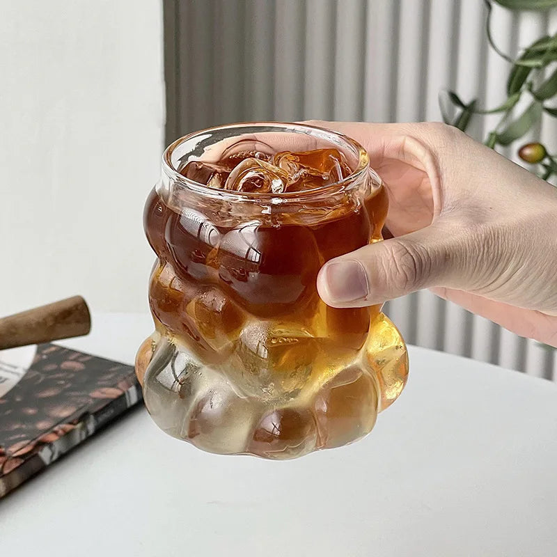 4Pcs 350ml Reusable Grape-Shaped Glass Cups, High Borosilicate Heat-Cold Resistant Dishwasher Safe for Coffee Juice Tea Home Use Oasis Select