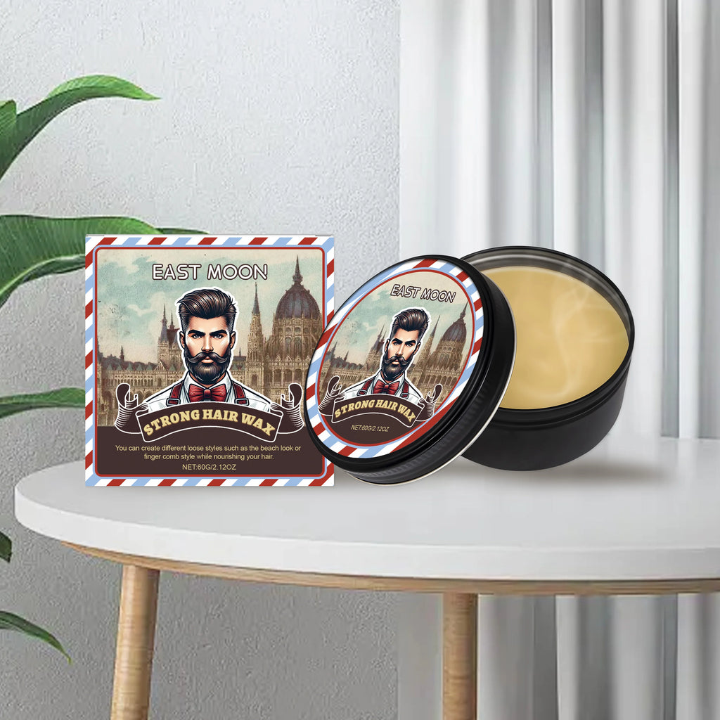 East Moon Strong Hair Wax Long Lasting Stying Non Greasy Soften Smoothing Edge Control Barbershop Tools Unisex Hairdressing Care Oasis Select 60g boxed