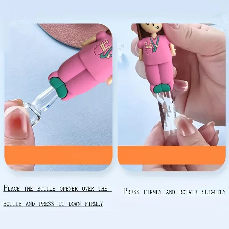 Syringe-Shaped Ampoule Bottle Opener Keychain Rubber Cutter Aid Medication Vial Breaker Tool For Home Nurses And Doctors Oasis Select