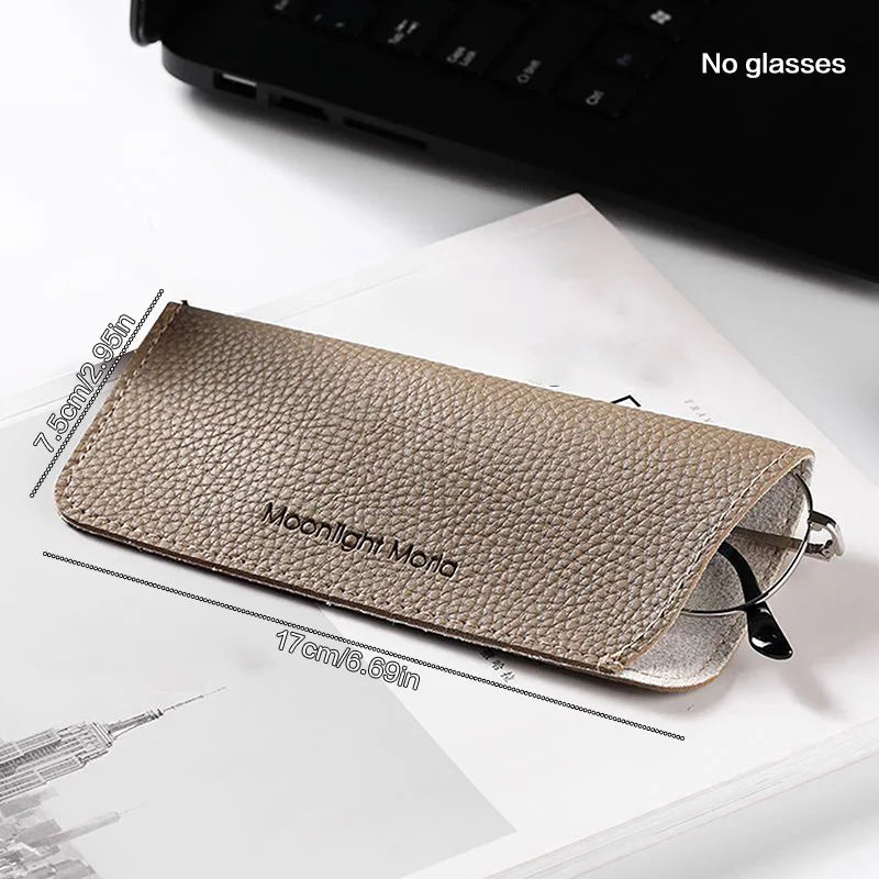 Portable Case Soft Protective Case Cover Glasses Bag Sunglasses Case Box Reading Eyeglasses Pouch Eyewear Protector PU Leather Oasis Select WW-06