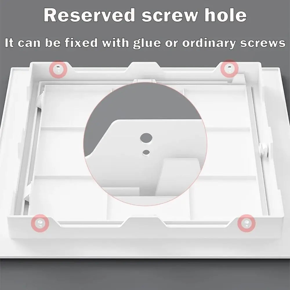 Removable Hinged Access Hatch White Plastic Opening Flap Cover Plate Inspection Hole ABS Access Hatch Cover Wall Access Doors Oasis Select