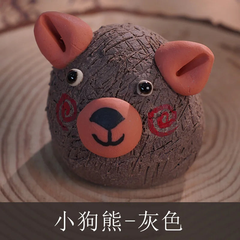 Ceramic Cute Mini Ornaments Tourist Attractions Hand-pinched Animals
