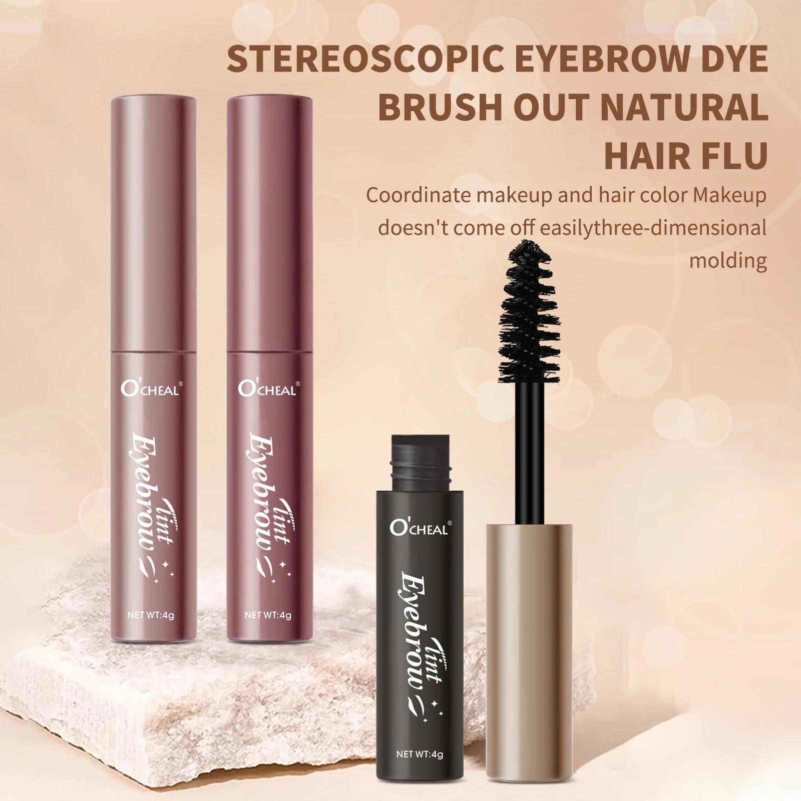 O'Cheal Eyebrow Gel – 4 Colors, Waterproof, Long-Lasting