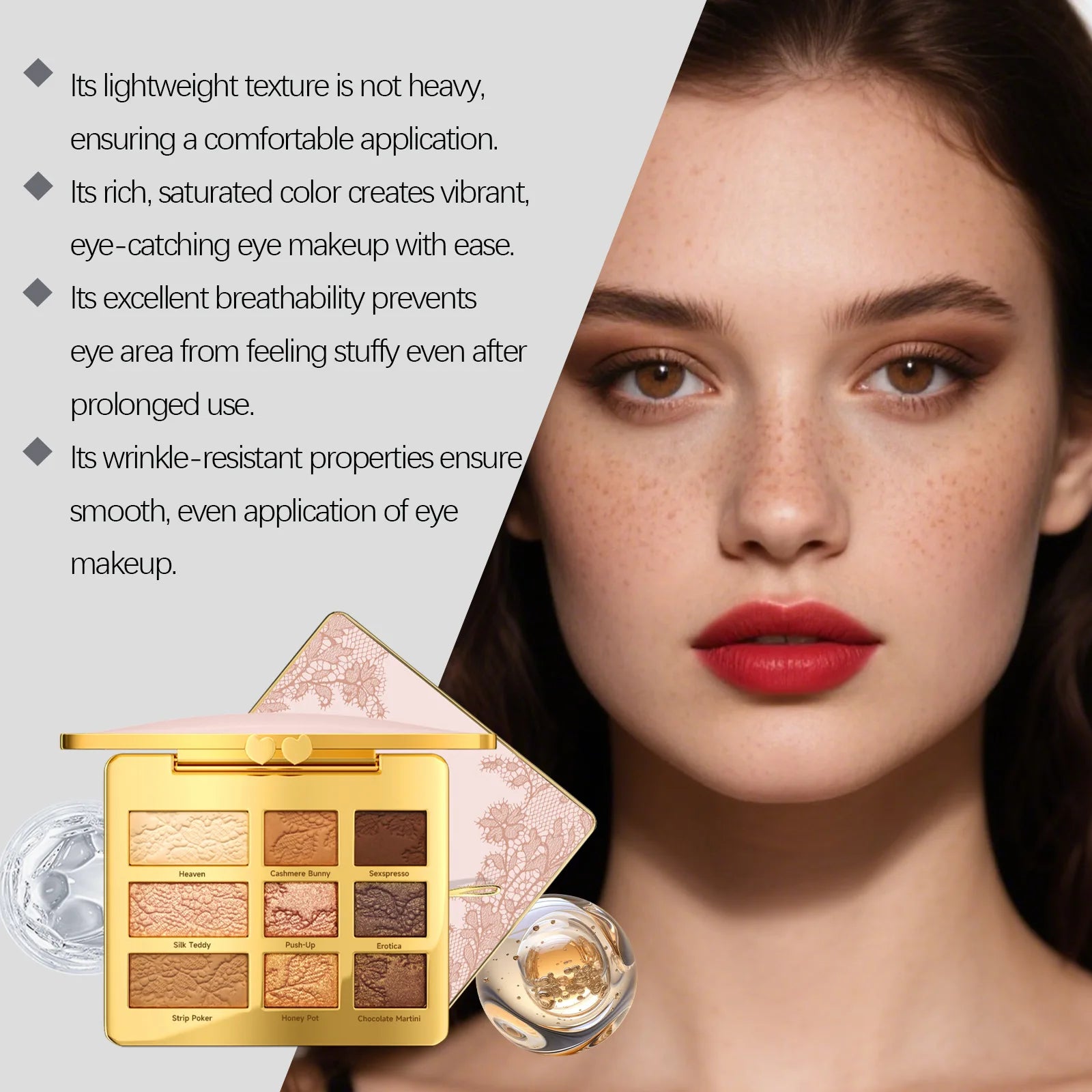 9 Color Eyeshadow Palette Easy Blend Natural Look Buildable Coverage Beauty Eye Contour Portable Durable Eyeshadow Makeup Powder Oasis Select