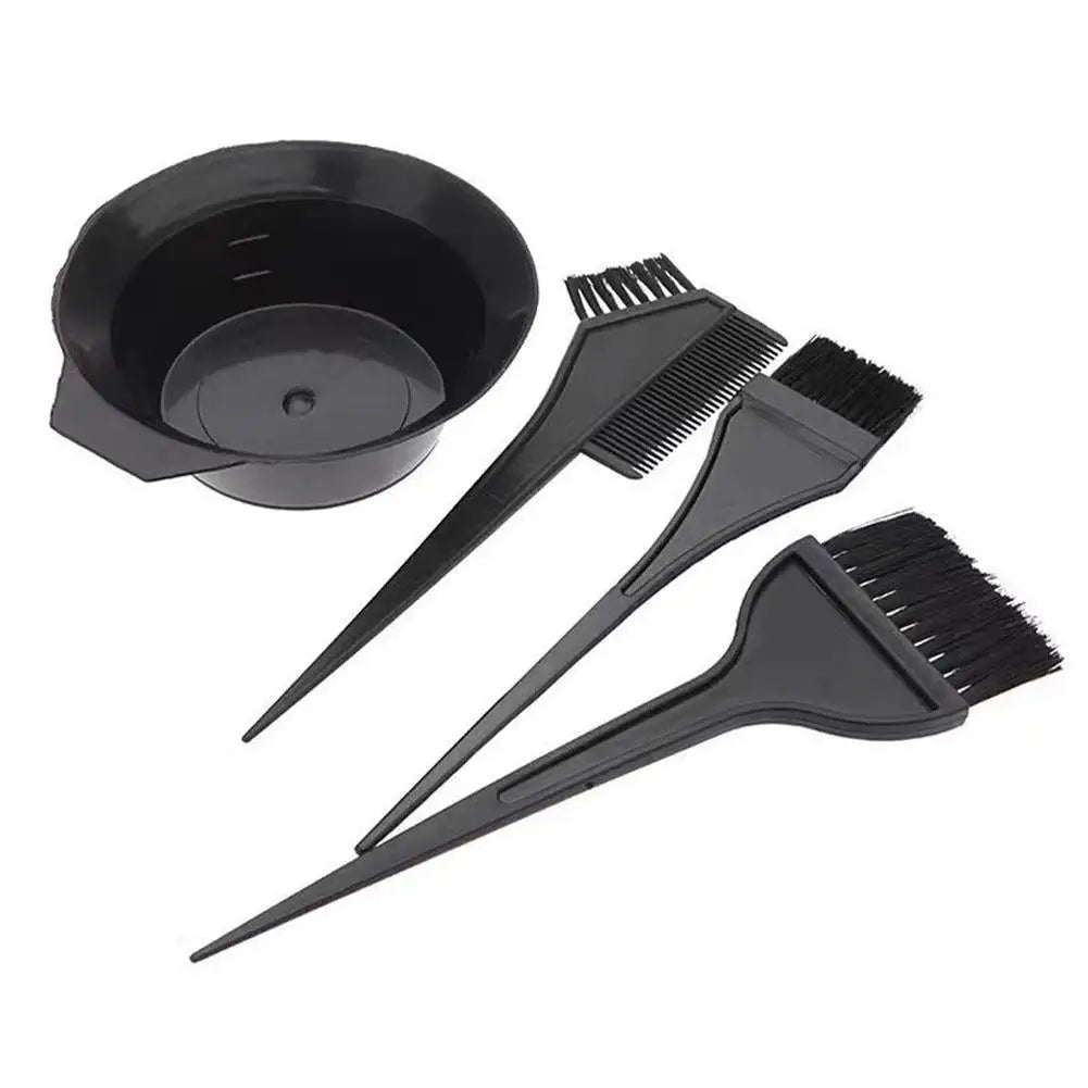 4Pcs Home Salon Hair Dyeing Brush Set Hair Dyeing Cream Bowl Coloring Brush Comb Kits Hair Tint Applicator Barber Styling Tool Oasis Select 4pcs set