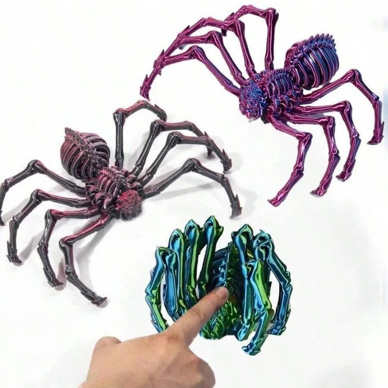 3D Printing Spider Animals Toy Realistic Colorful Spider Figurine Articulated Fidget Toy for Spider Lovers Halloween Home Decor Oasis Select