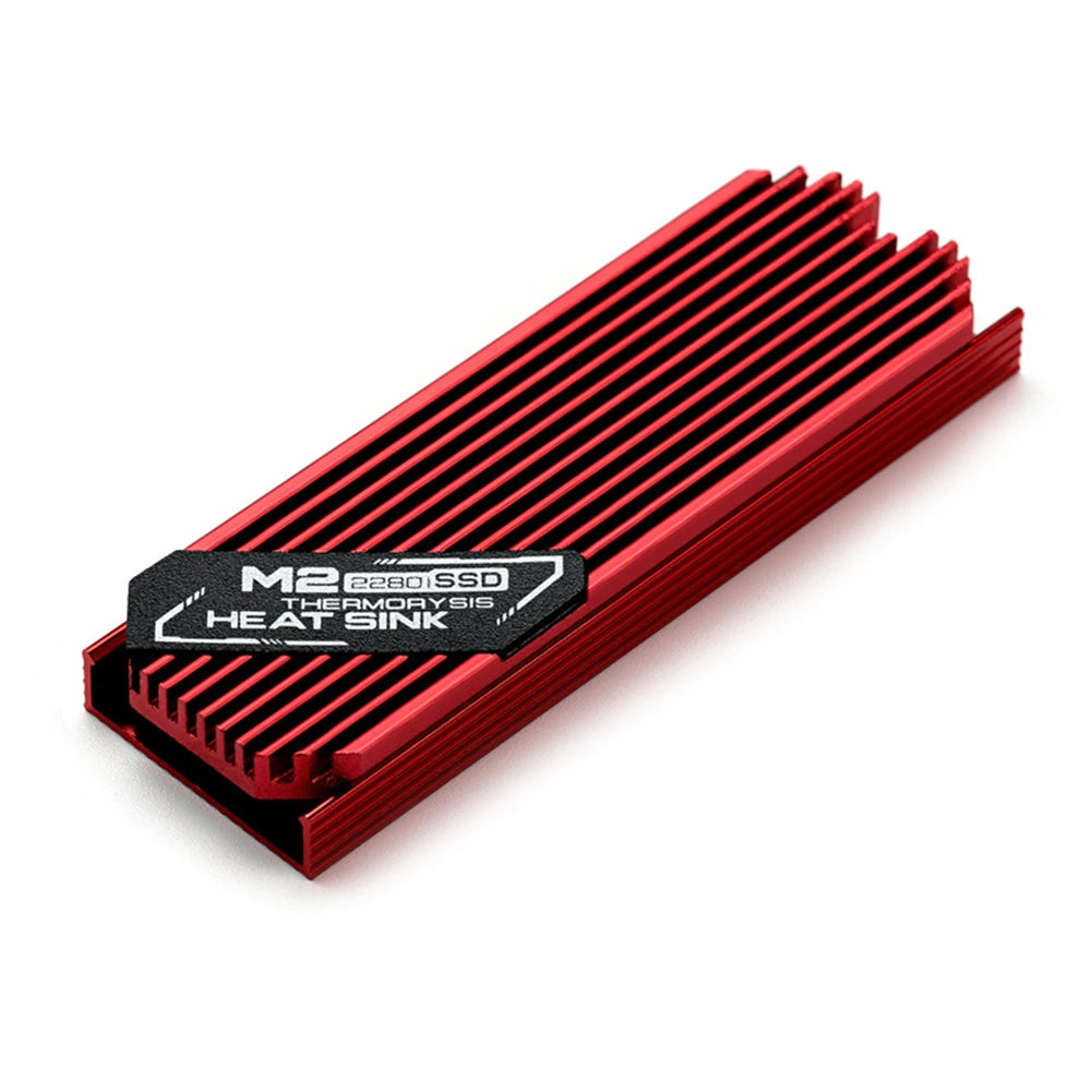 M.2 2280 NGFF/NVME SSD Heatsink Aluminum Heatsink with Silicone Thermal Pad Solid State Drive Radiator PC Accessories Oasis Select E Red China Mainland