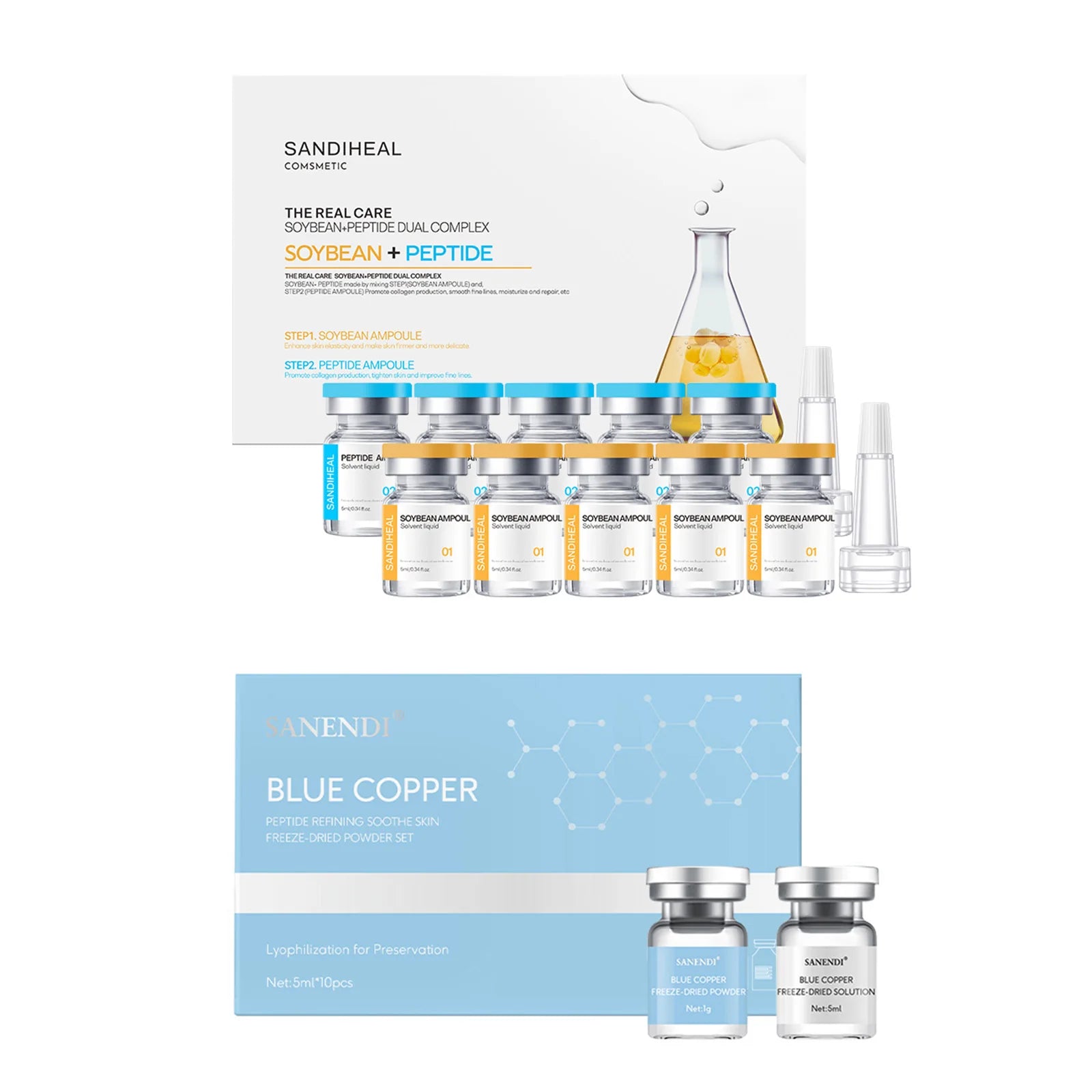 Sanendi Copper Peptide Hyaluronic Acid Serum – 10 Vials