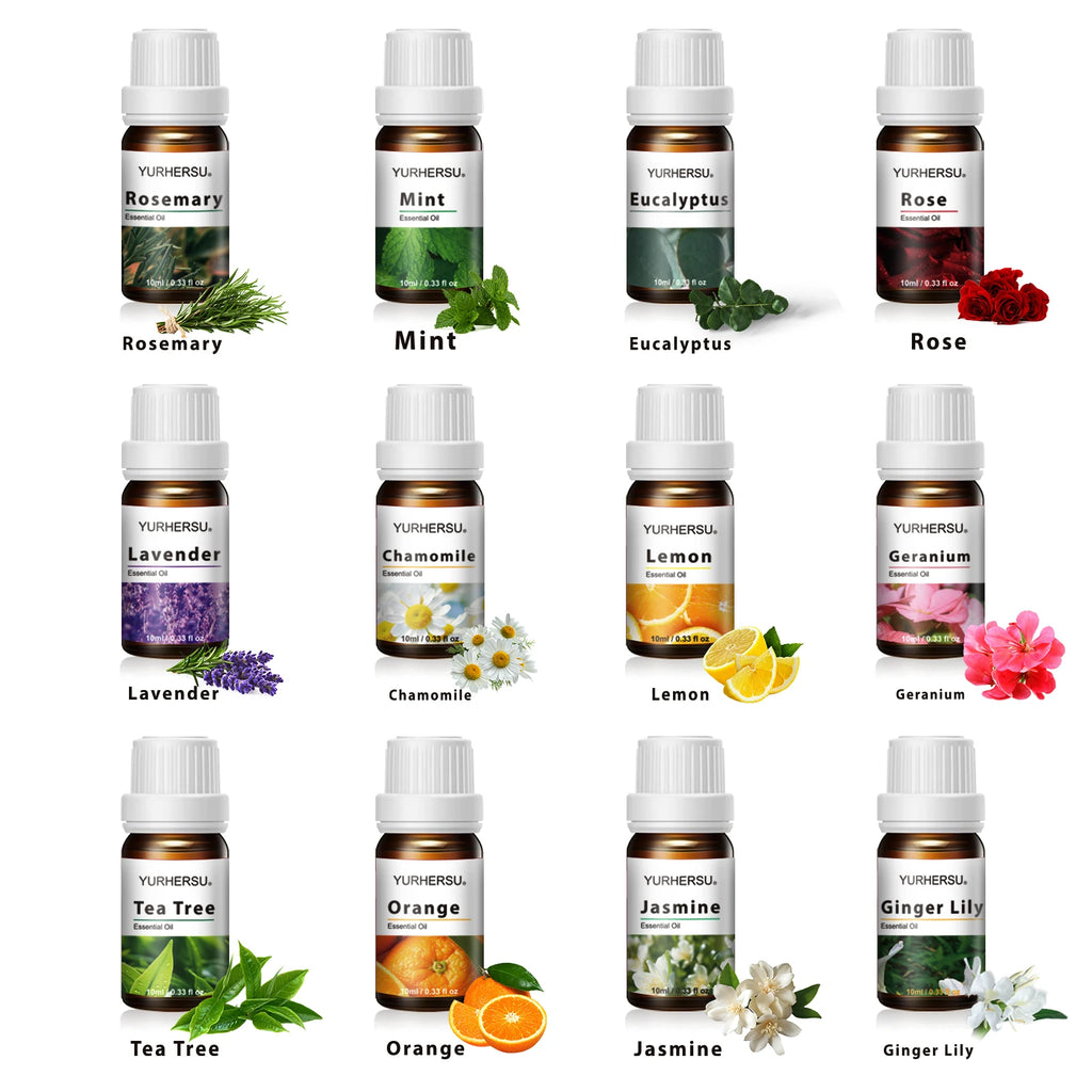 Rose & Ylang Ylang Essential Oil Set – Diffuser & Massage