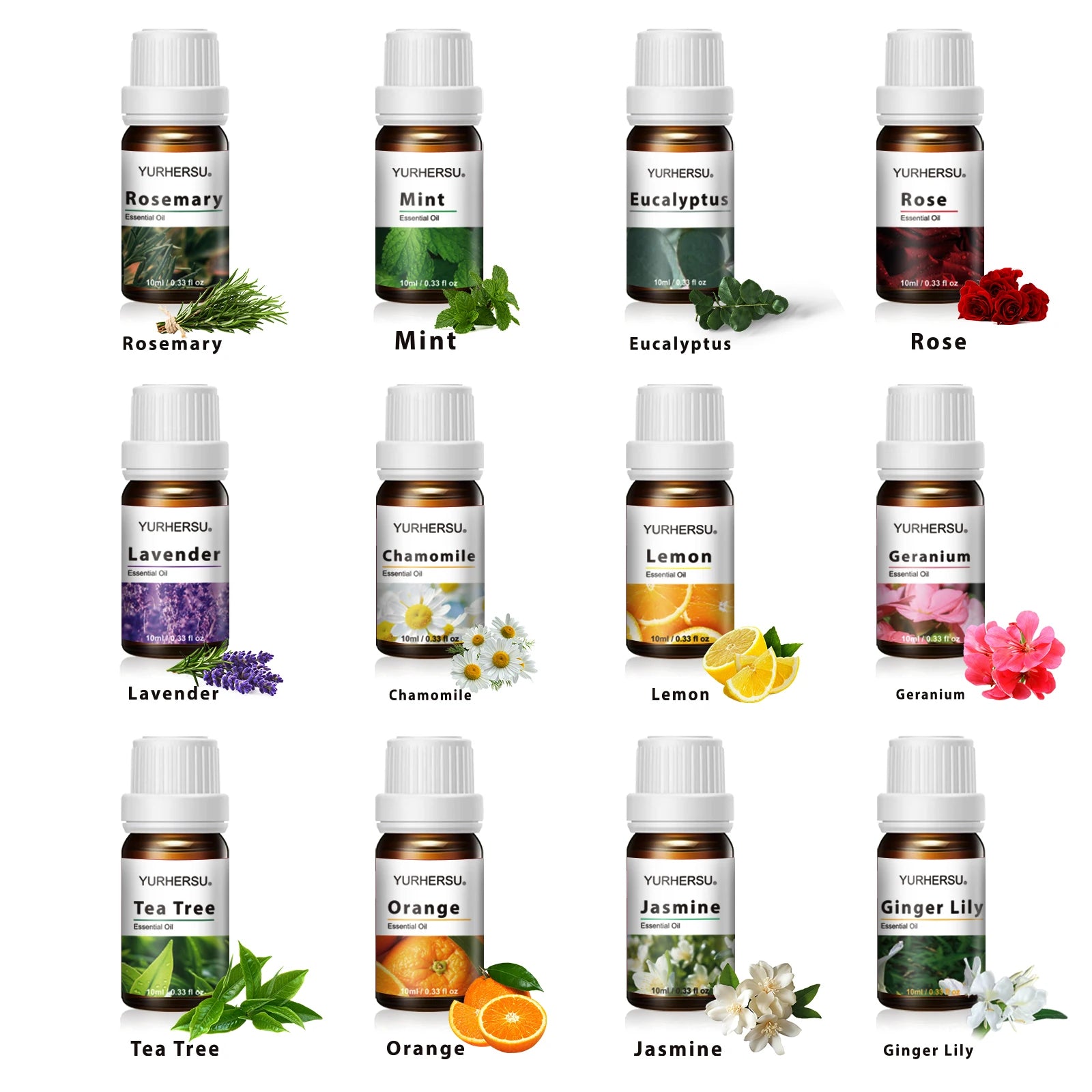 Rose & Ylang Ylang Essential Oil Set – Diffuser & Massage