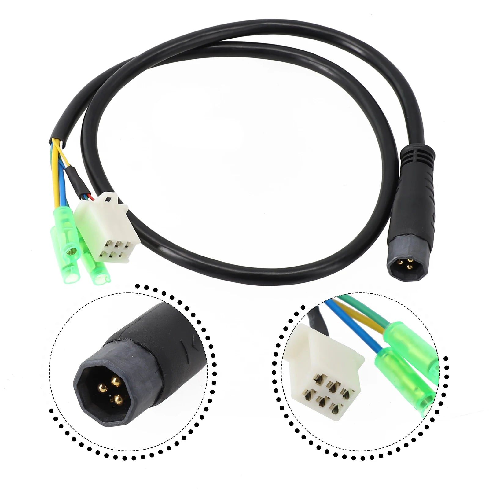 Male Connector 9Pin Motor Cable 60CM 9 Pin Male Connector Adapter Cable/Male Black Adapter EBike Electric Bicycle Oasis Select