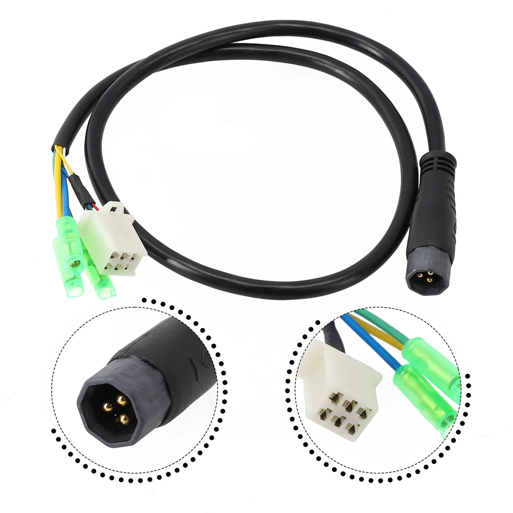 Male Connector 9Pin Motor Cable 60CM 9 Pin Male Connector Adapter Cable/Male Black Adapter EBike Electric Bicycle Oasis Select