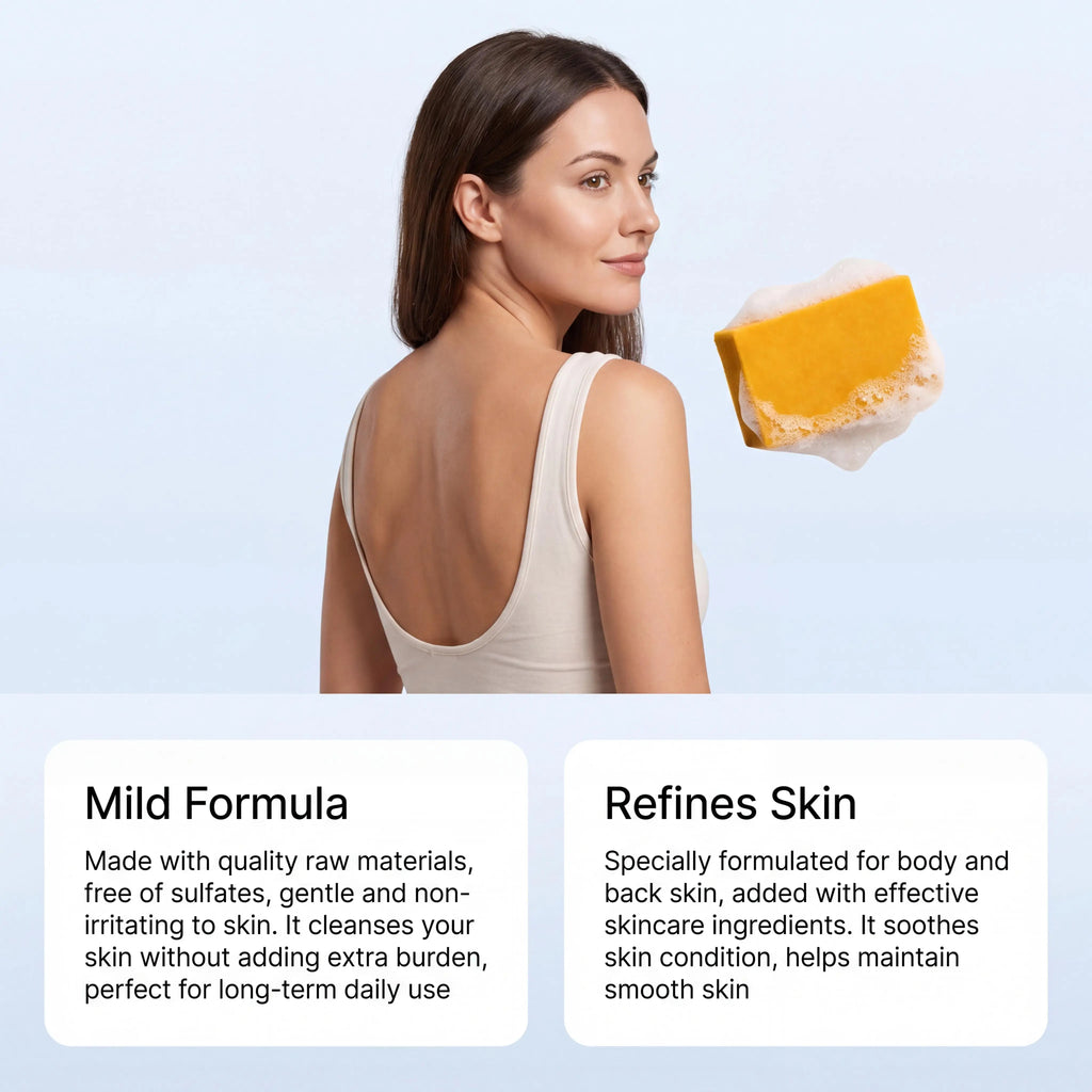 Exfoliating Body Cleansing Soap Eliminate Back Pimples Fade Acne Marks Deep Clean Dirt Oil Control Turmeric Exfoliate Soap Bar Oasis Select
