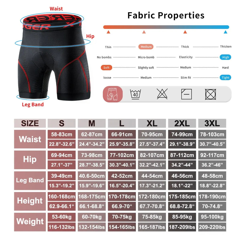 X-TIGER Cycling Shorts Breathable Mesh Cycling Underwear Gel Pad Shockproof MTB Bike Shorts Dropshipping Bicycle Underwear Oasis Select