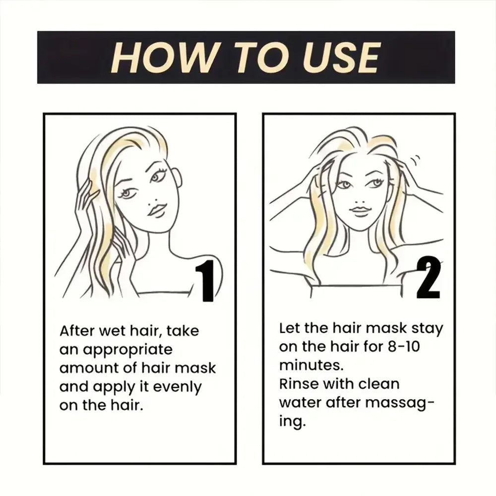 Keratin Hair Mask 5 Seconds Repair Damage Frizzy Hair Mask Damage Hair Mask Treatment Scalp Hair Shiny Hair Care Oasis Select