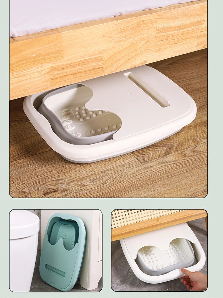 Foldable Footbath Massage Bucket Soaking Bucket Folding Basin Spa Foot Bath Bucket Household Sauna Bathtub Pedicure Bath Bathtub Oasis Select