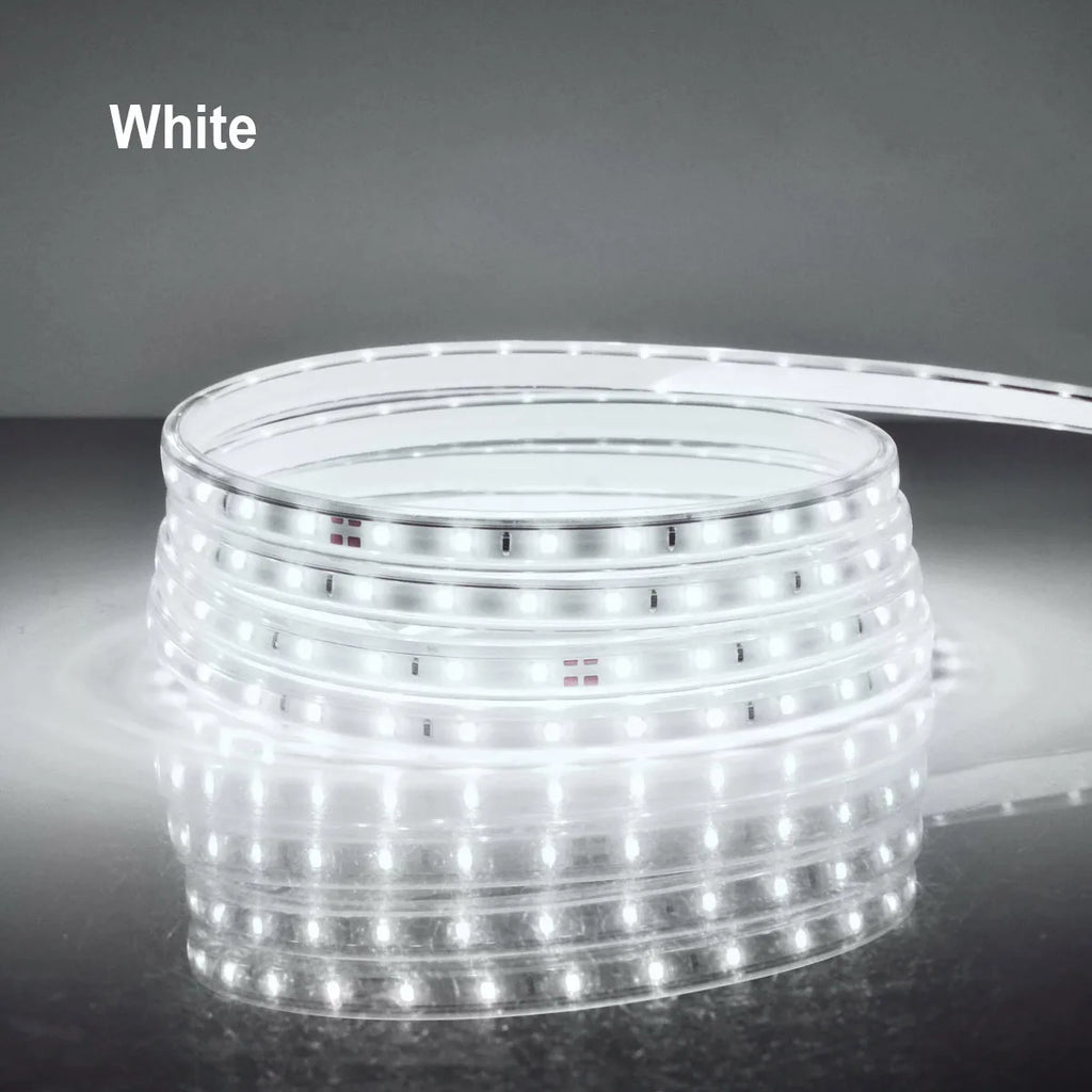 200-230V 2835 SMD LED Strip Light 120LEDs/m Waterproof Outdoor Garden Lawn Path Decor Kitchen Lamp Flexible Ribbon with EU Plug Oasis Select White 1M 200-230V EU Plug