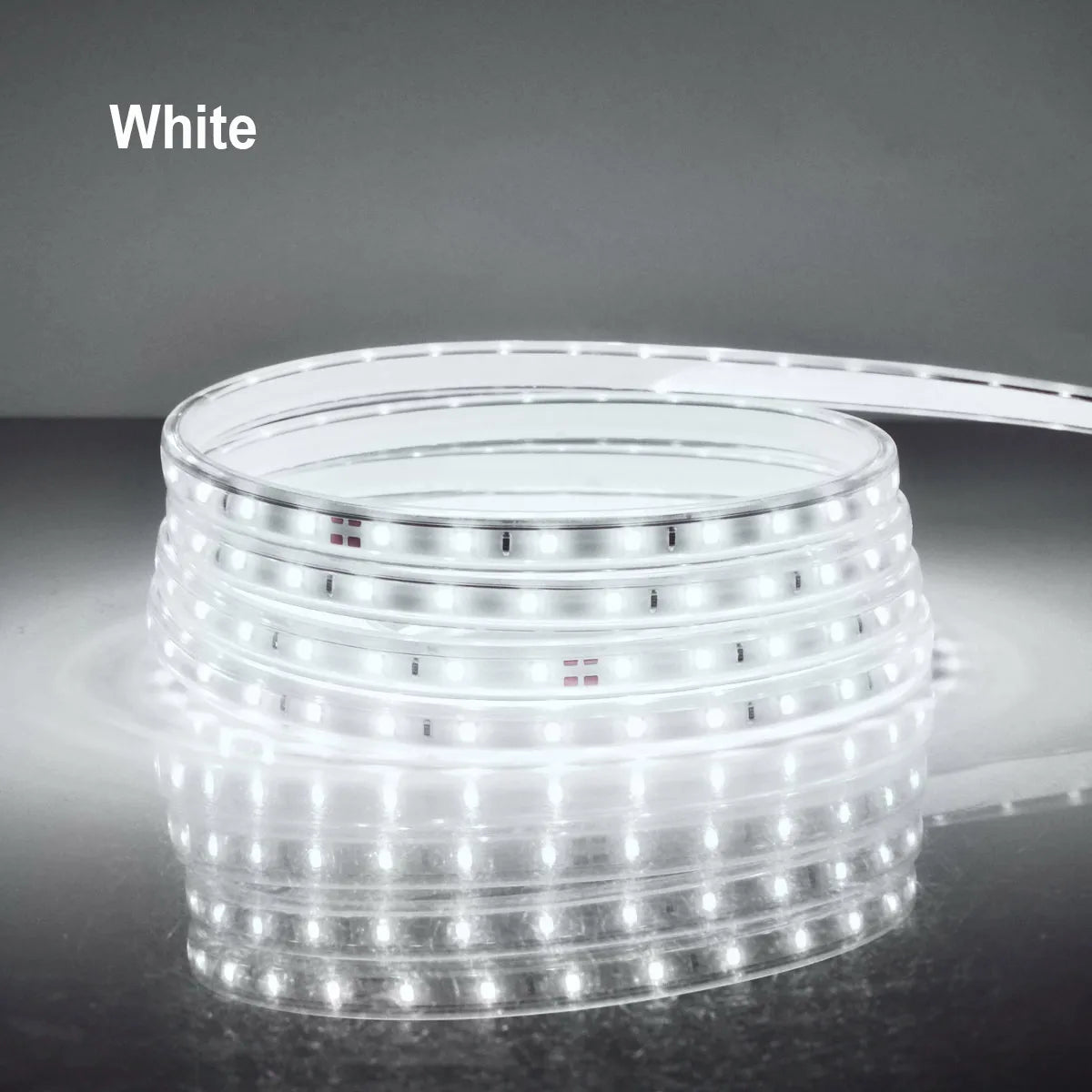 200-230V 2835 SMD LED Strip Light 120LEDs/m Waterproof Outdoor Garden Lawn Path Decor Kitchen Lamp Flexible Ribbon with EU Plug Oasis Select White 1M 200-230V EU Plug