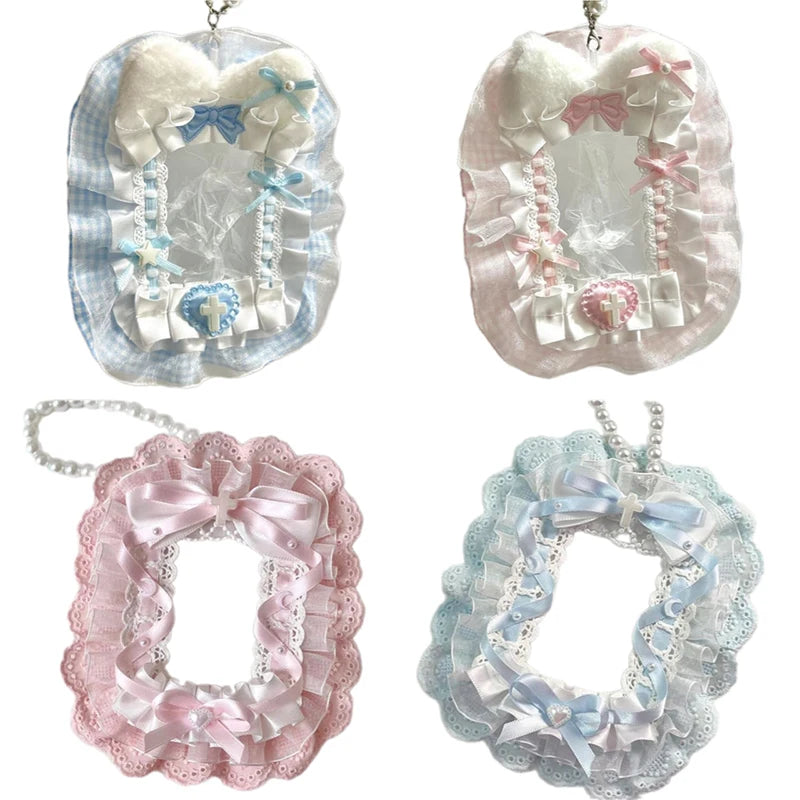 Plush Lace Photocard Holder – Anime Lolita Ribbon Card Case