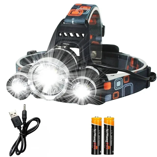 Super Bright Led Headlamp Use 18650 Battery Rechargeable Fishing Headlight Outdoor Hunting Camping Waterproof Head Light Oasis Select With battery