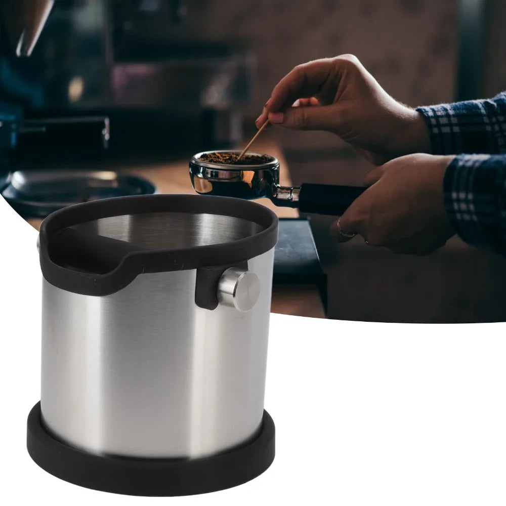 Stainless Steel Coffee Knock Box 1800ml | Non-Slip Base