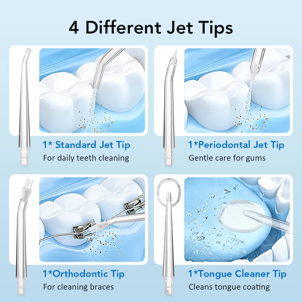 Portable Water Flosser – 3 Modes, 220ml Tank, Rechargeable