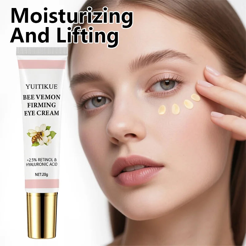 Bee Venom Firming Eye Cream 20g - with 2.5% Retinol & Hyaluronic Acid, Moisturizing & Lifting, Massage for Moist Eye Skin Oasis Select