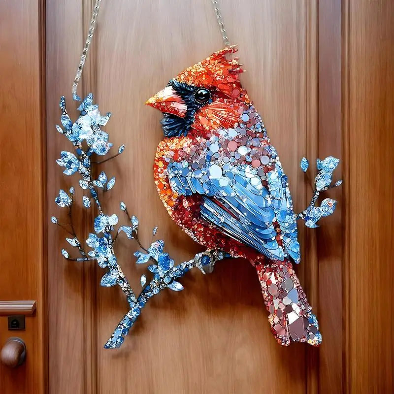 Dangling Bird Ornaments Dangling Bird Light Catcher 2D Acrylic Birds Centerpiece Window Panel Decor for Home Studio Restaurant Oasis Select
