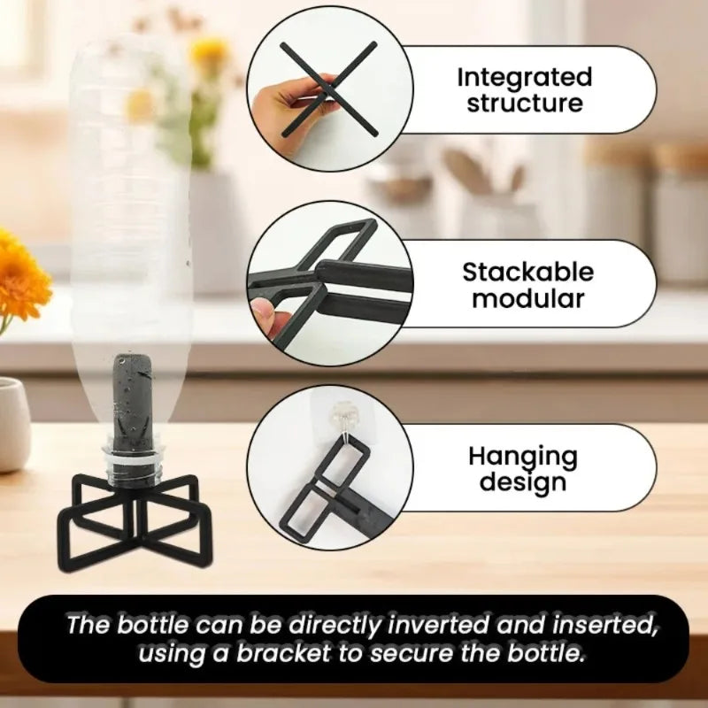 1Pcs Stable Water Bottle Drying Rack Reusable Efficient Dust-proof Milk Holder Prevent Tipping Over Safe Material Oasis Select