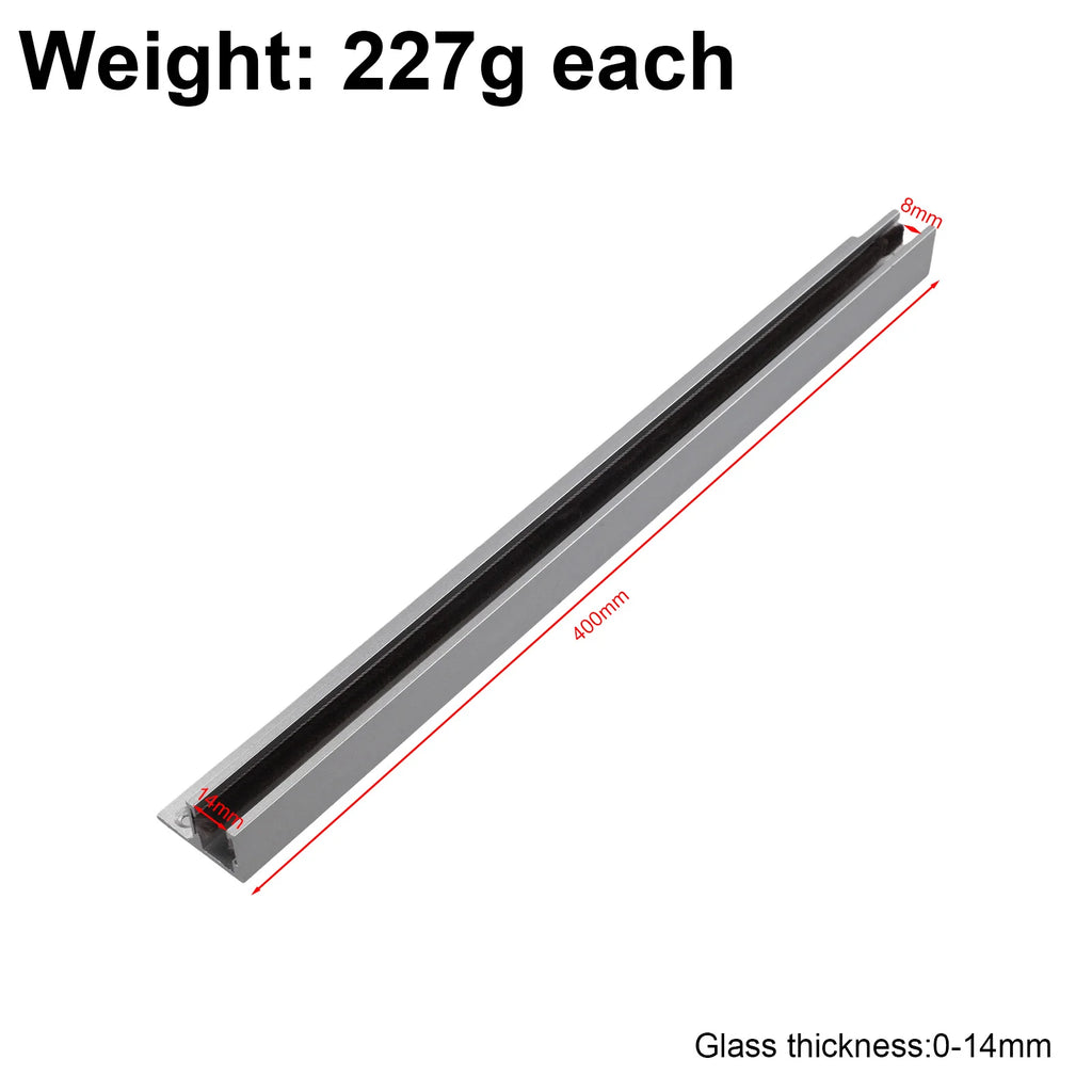 Sliding Door Floor Guide with Plush Lining to Minimize Noise and Zinc Alloy Base for Strong Glass Door Support Oasis Select