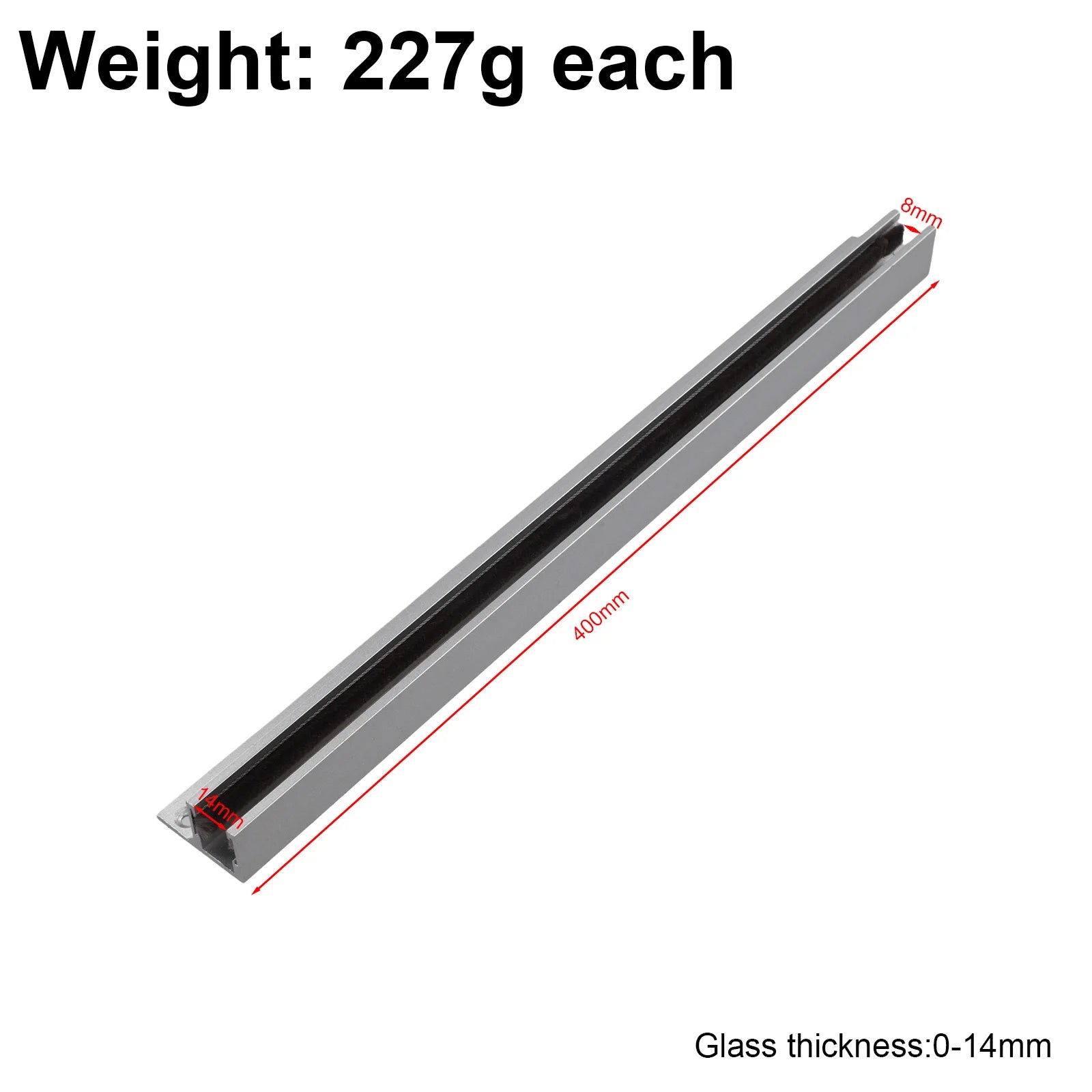 Sliding Door Floor Guide with Plush Lining to Minimize Noise and Zinc Alloy Base for Strong Glass Door Support Oasis Select