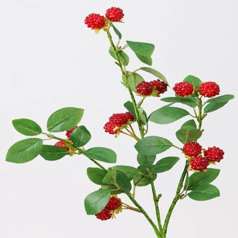 Realistic Artificial Raspberry Branch | Faux Fruit Décor 65cm Artificial Flower Branch Oasis Select