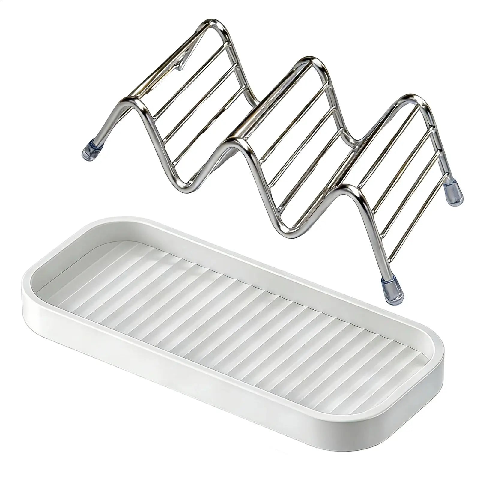 Soap Holder Stainless Steel Shelf with Tray Multifunctional Bathroom Storage Rack bathroom draining box soap storage box Oasis Select
