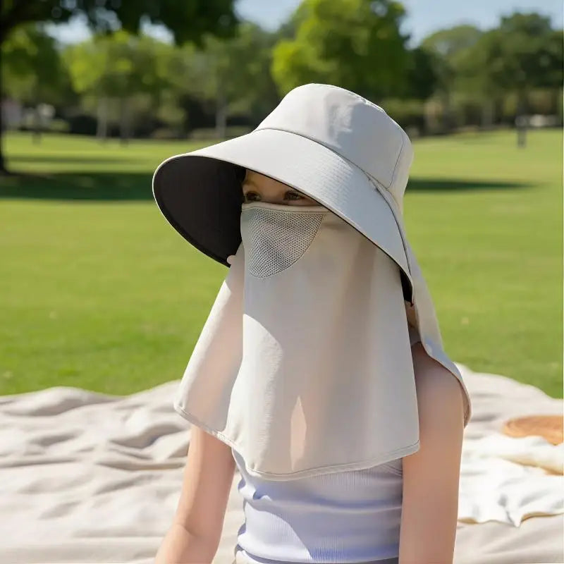 Wide Brim Sunscreen Fisherman Hat for Women Men Outdoor Lightweight UV Protection Sun Hat Breathable Summer Beach Accessory Oasis Select
