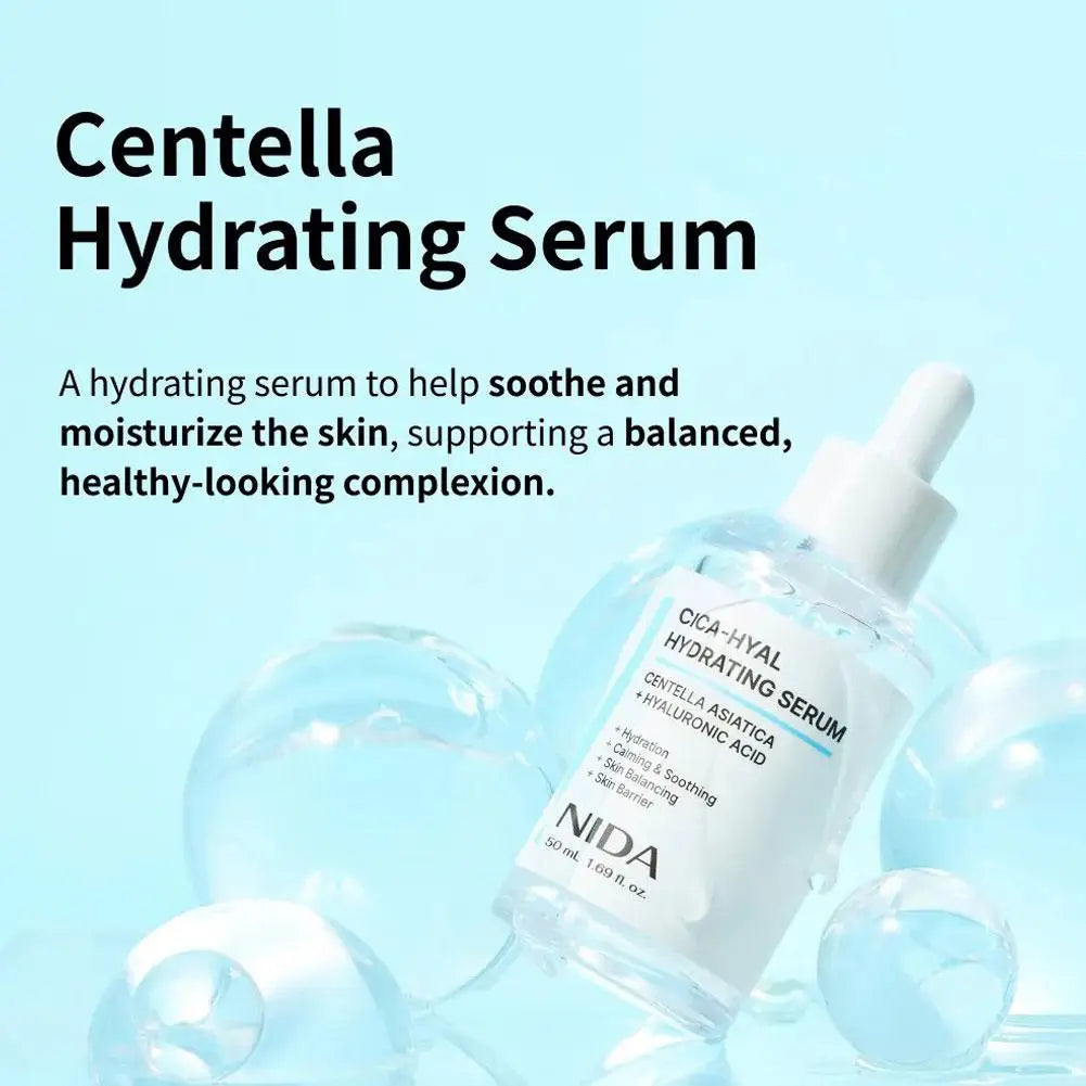 NIDA CICA-HYAL Hydrating Serum – Hyaluronic Acid & Centella 50ml Hydrating Face Serum Oasis Select