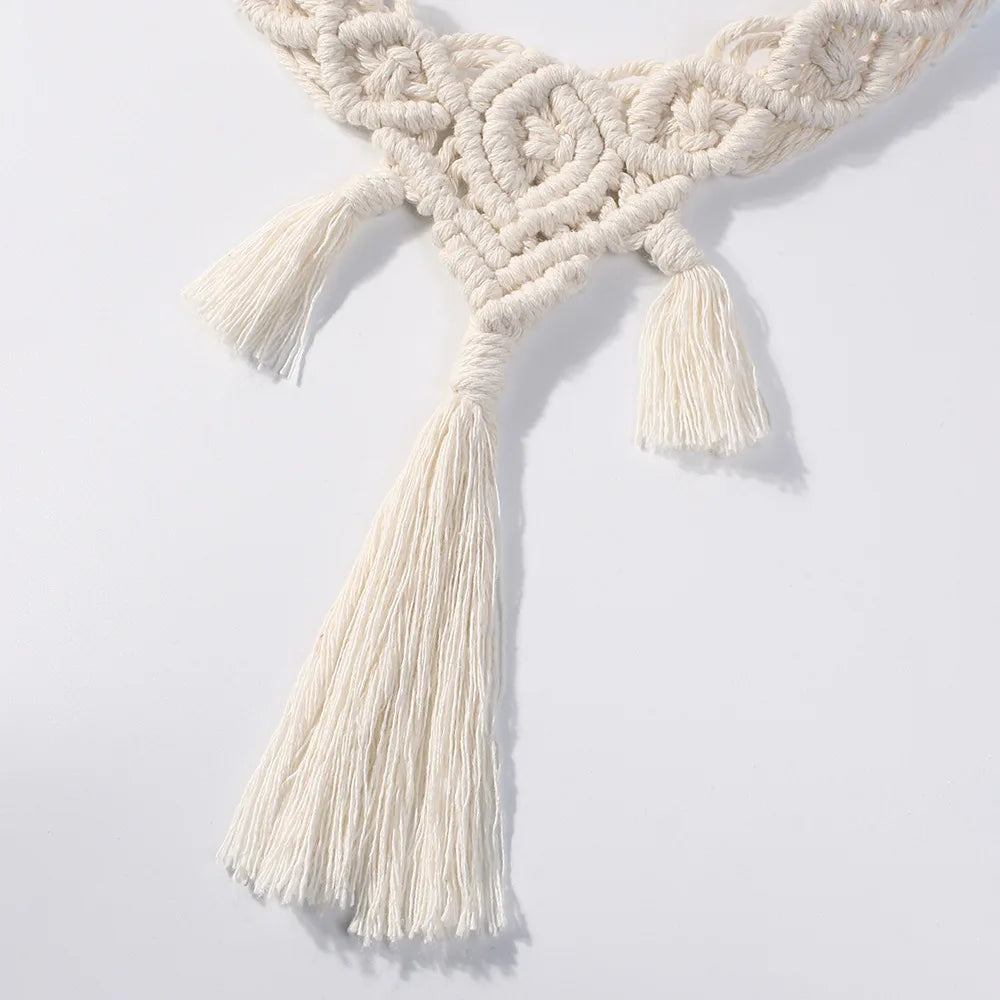 Nordic Style Hand-woven Curtain Tie Rope Decorative Pendant Light Luxury Curtain Tassel Strap Curtain Tie Buckle Home Decor Oasis Select